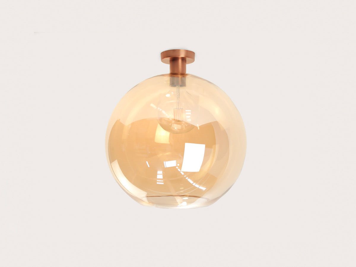 Fixed Fergus with Apothecary 40cm Round Glass Shade
