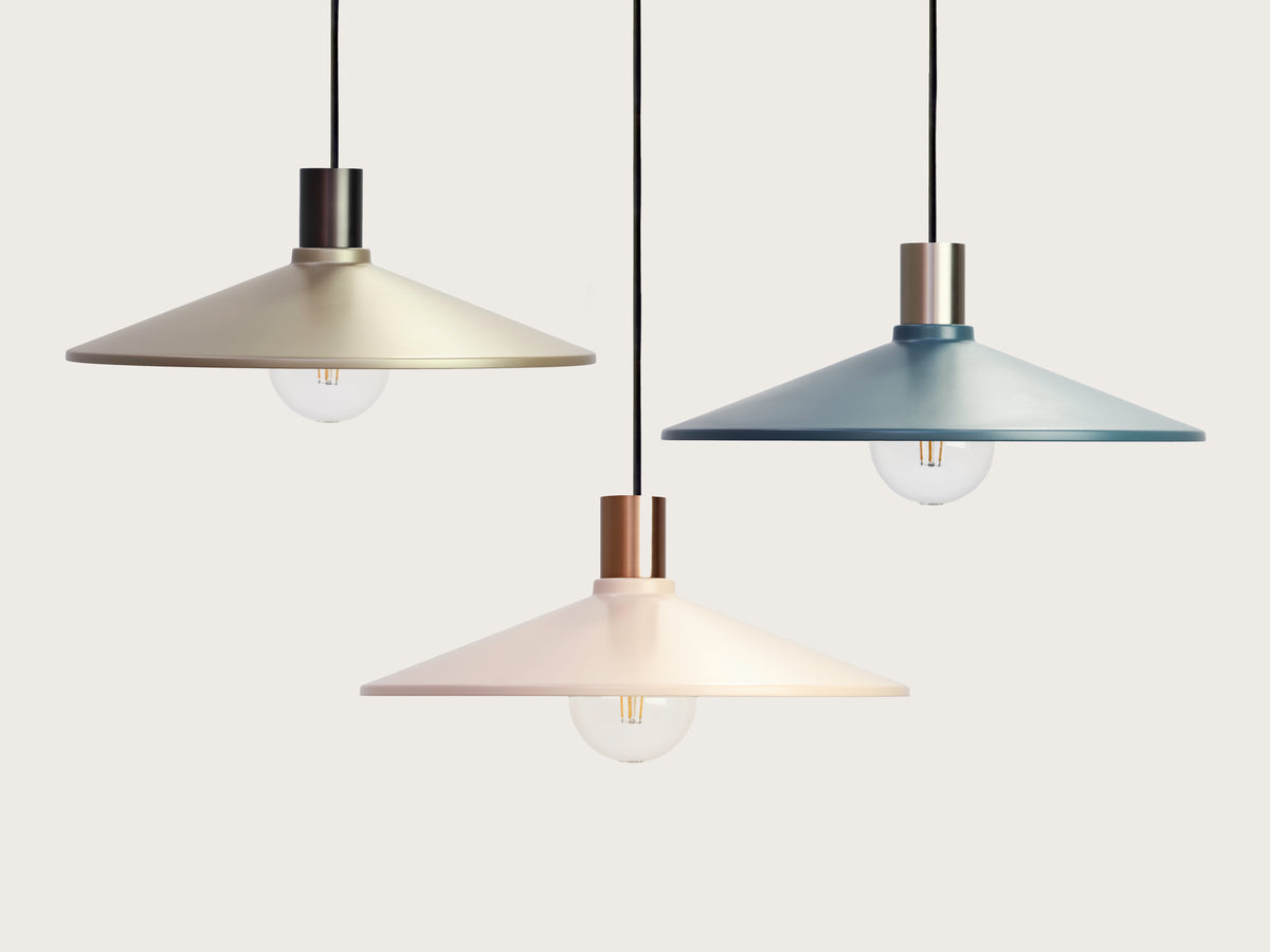 Coloured 40cm Metal Shade Fergus Pendant - LIMITED EDITION