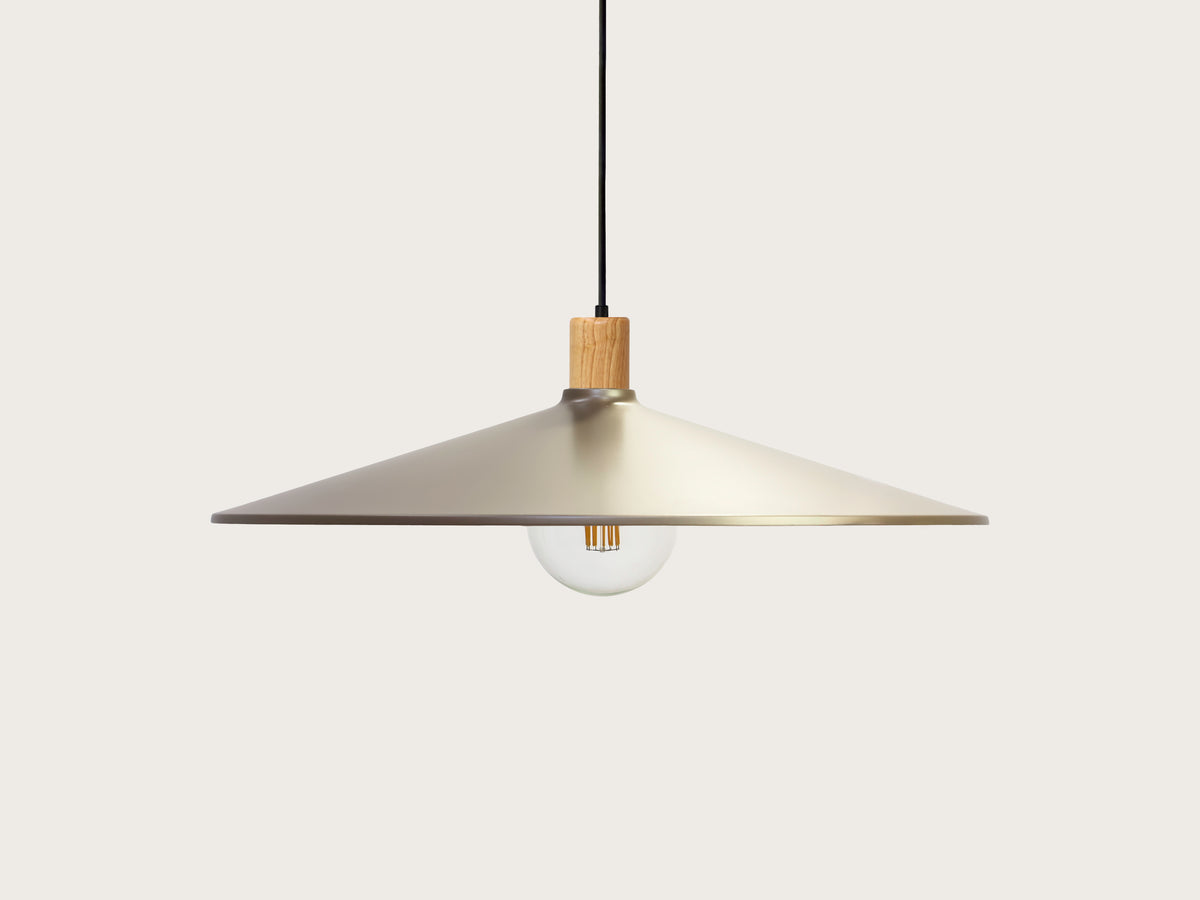 Coloured 60cm Metal Shade Wooden Pendant - Perfectly Imperfect!