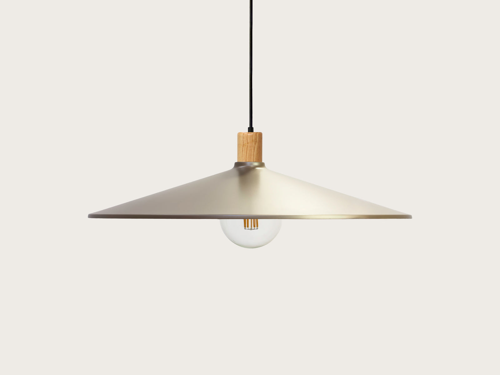 Coloured 60cm Metal Shade Wooden Pendant - Perfectly Imperfect!