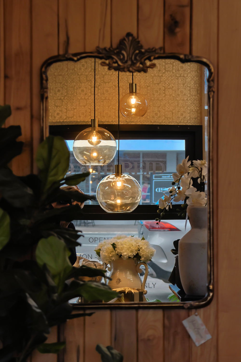 Apothecary 20cm Round Glass Fergus Pendant