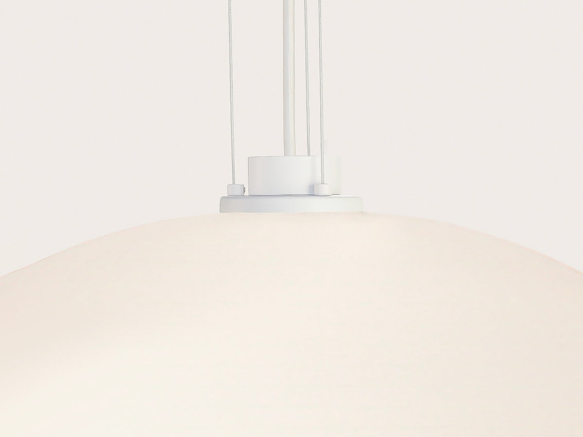 Apothecary 50cm Round Opal Glass Wire Suspension Pendant