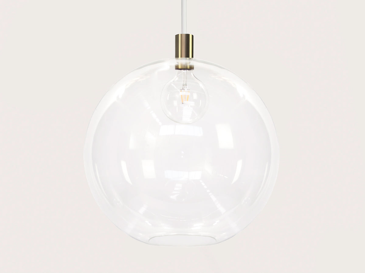 Apothecary 50cm Round Glass Fergus Rodded Pendant