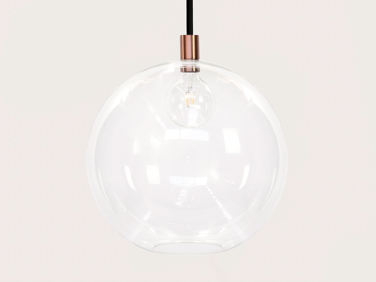 Apothecary 50cm Round Glass Fergus Rodded Pendant