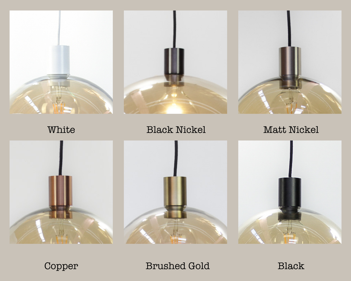 Apothecary 20cm Round Glass Fergus Pendant
