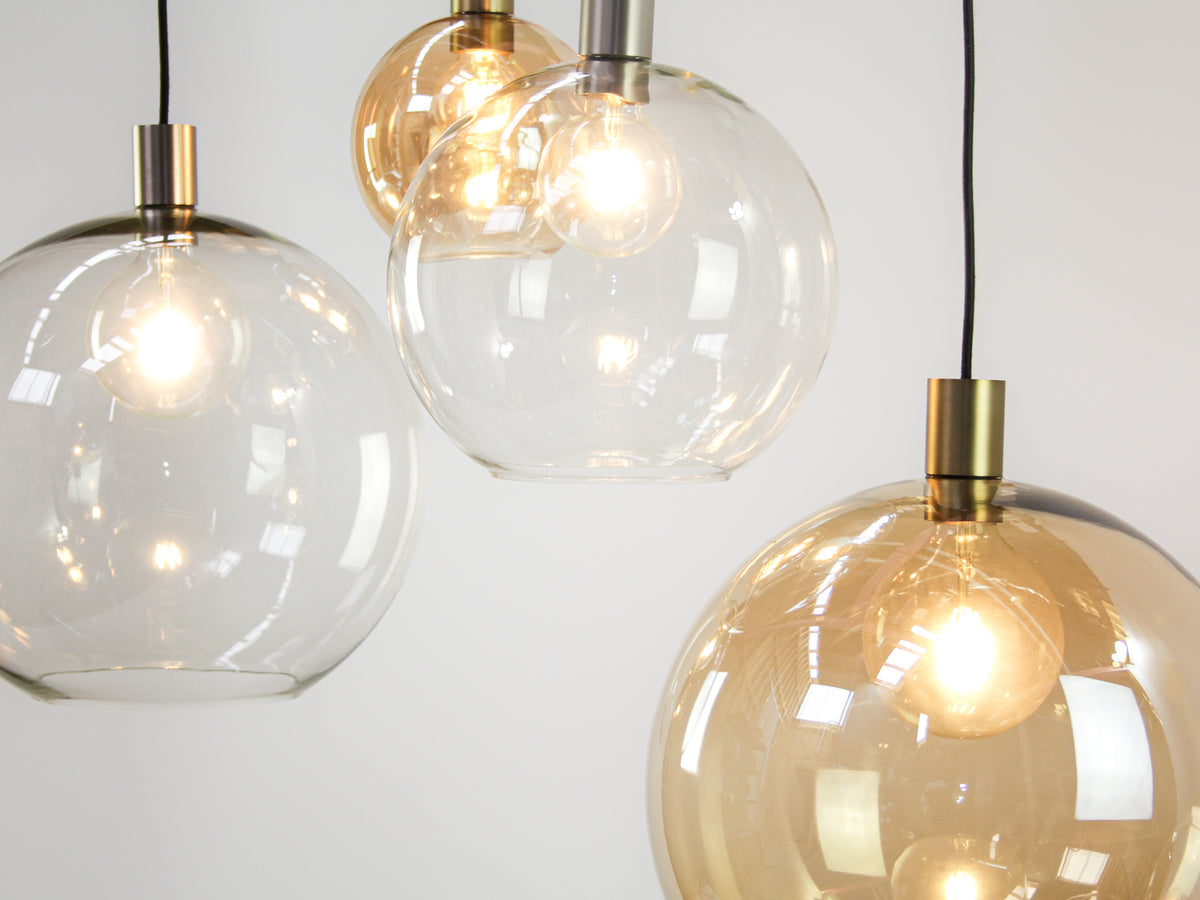 Apothecary 30cm Round Glass Fergus Pendant