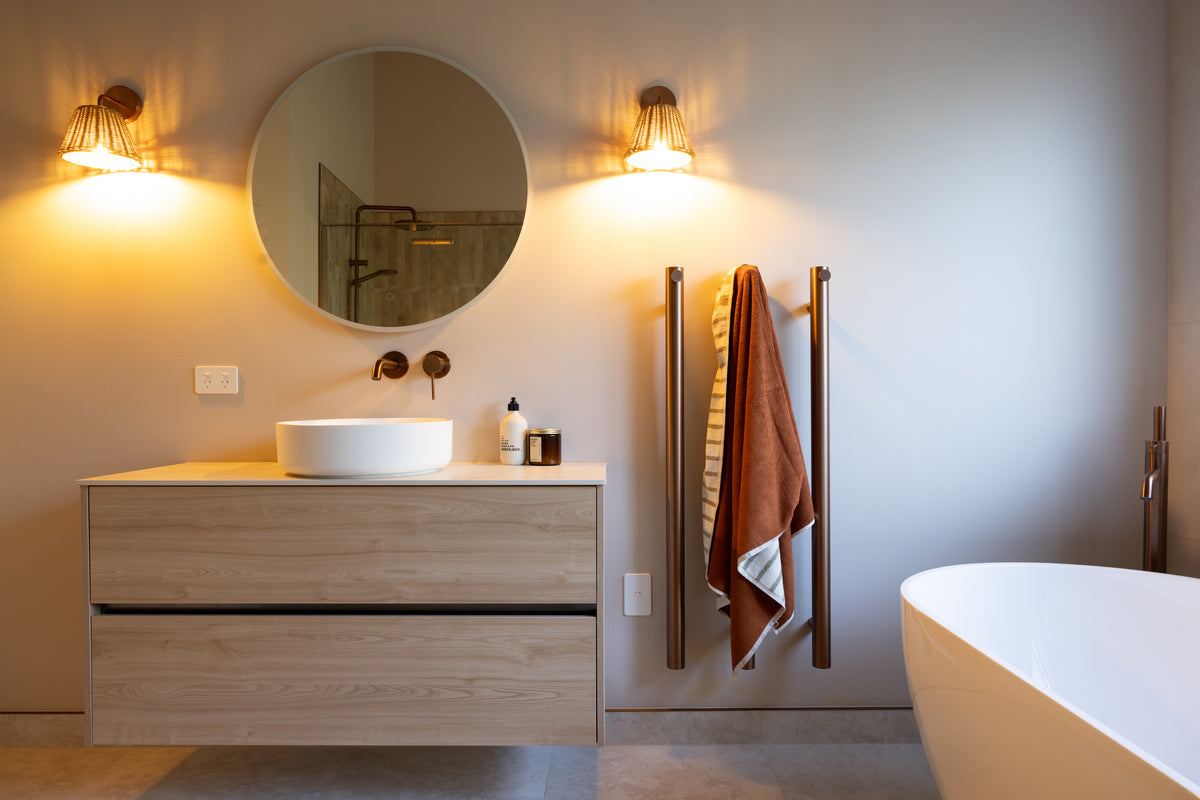 Fergus Wall Light with Petit Rattan Shade
