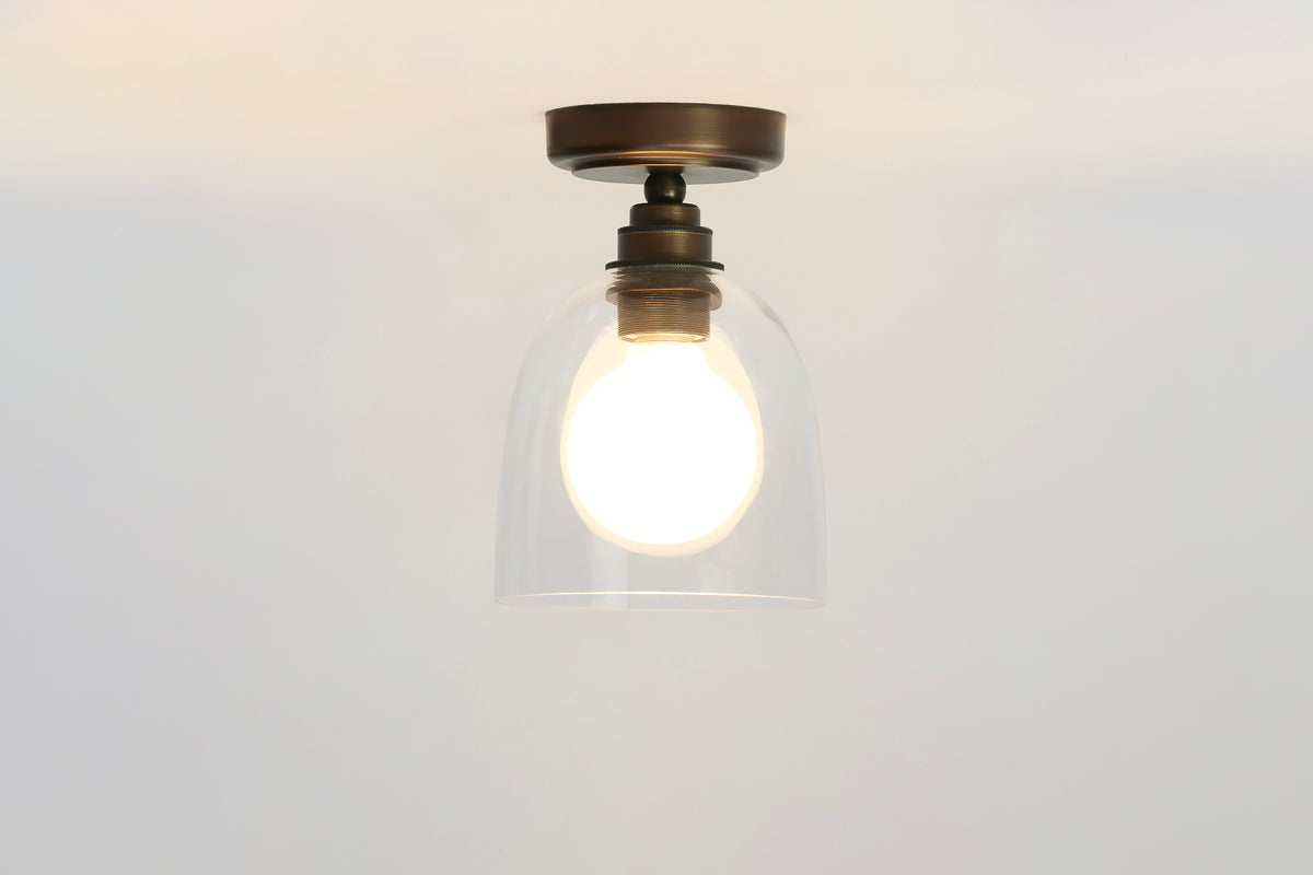 Fixed Arthur with 14cm Glass Cloche Shade