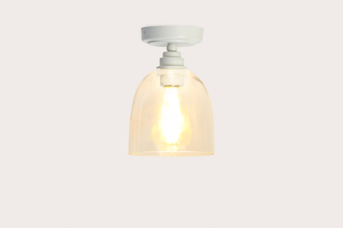 Fixed Arthur with 14cm Glass Cloche Shade