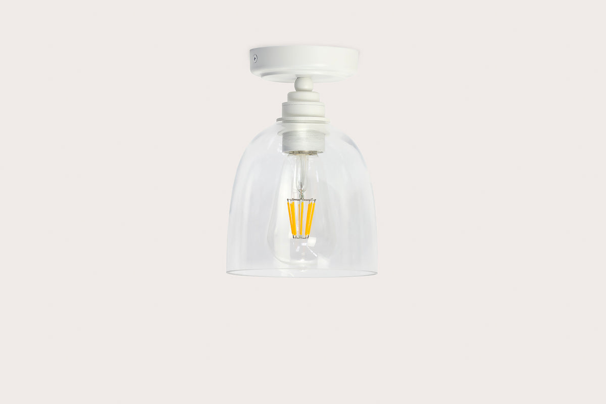 Fixed Arthur with 14cm Glass Cloche Shade