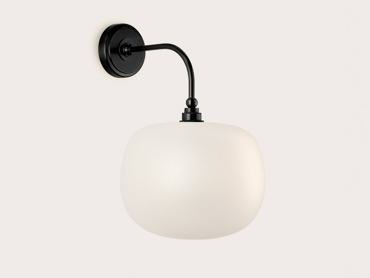 Arthur Long Arm Wall Light with Hikari Frost Glass Shade