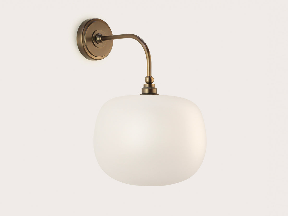 Arthur Long Arm Wall Light with Hikari Frost Glass Shade