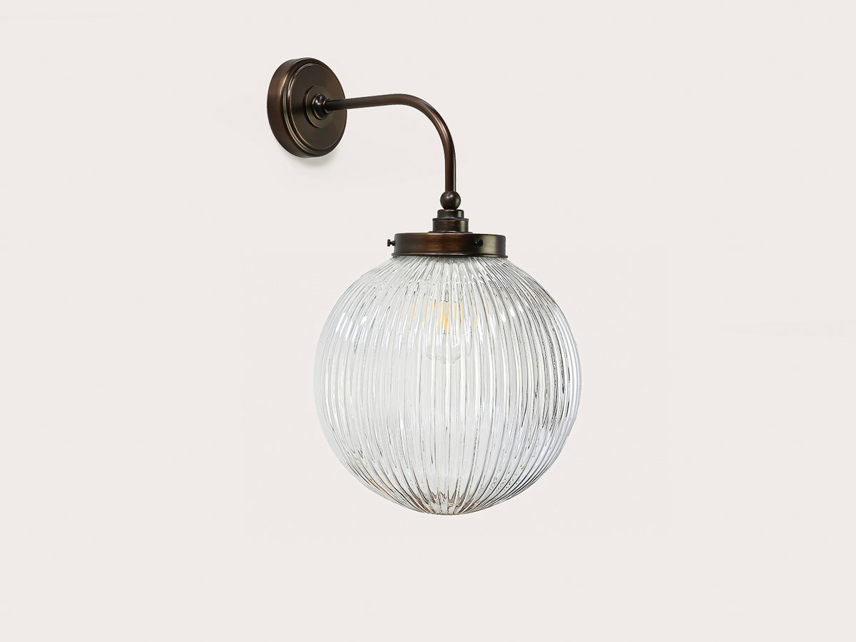 Arthur Long Arm Wall Light with 30cm Alfie Glass Shade