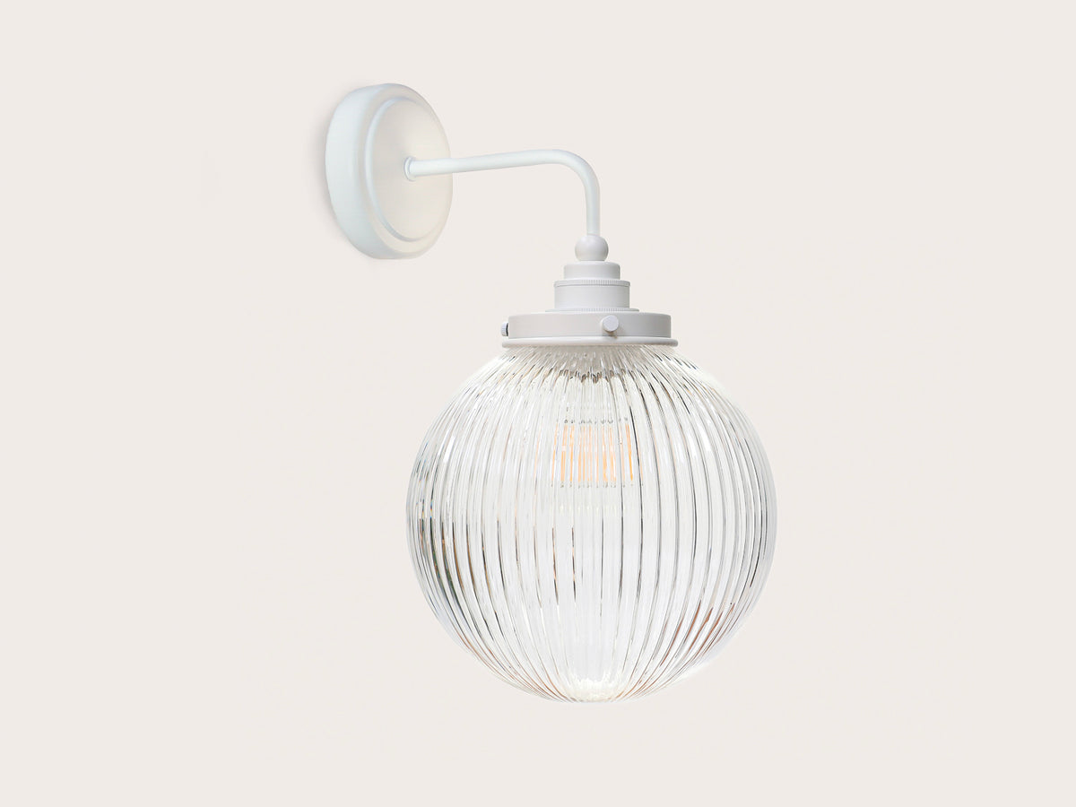 Arthur Short Arm Wall Light with 20cm Alfie Glass Shade