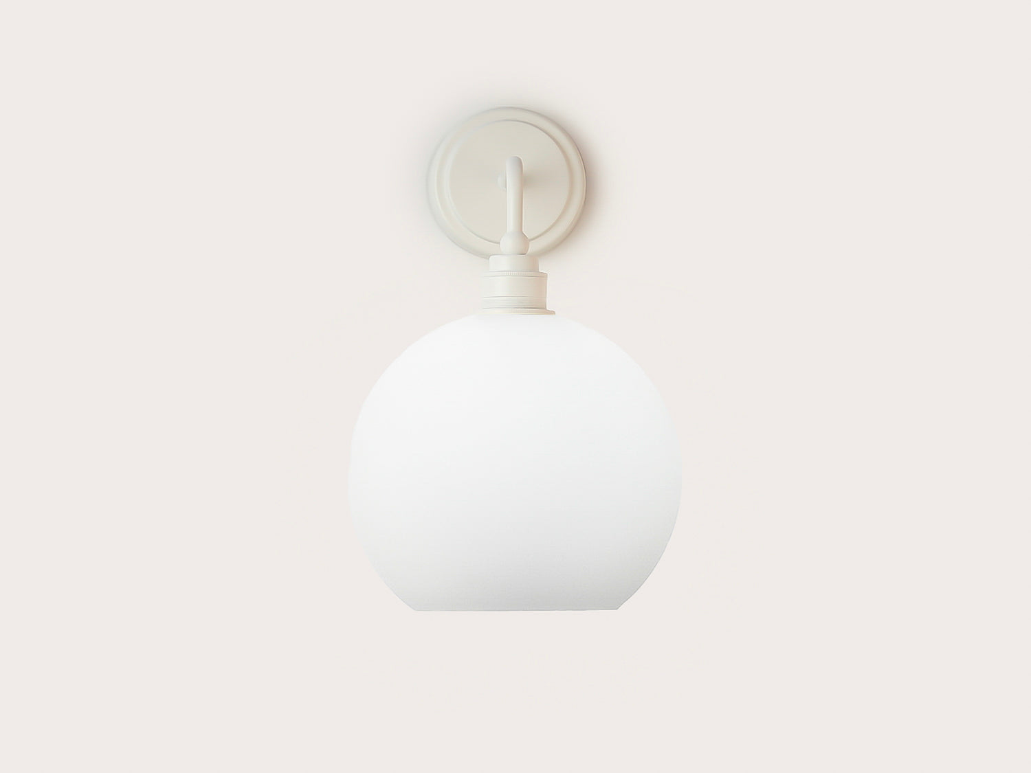 Arthur Short Arm Wall Light with 20cm Apothecary Opal Round Glass Shade