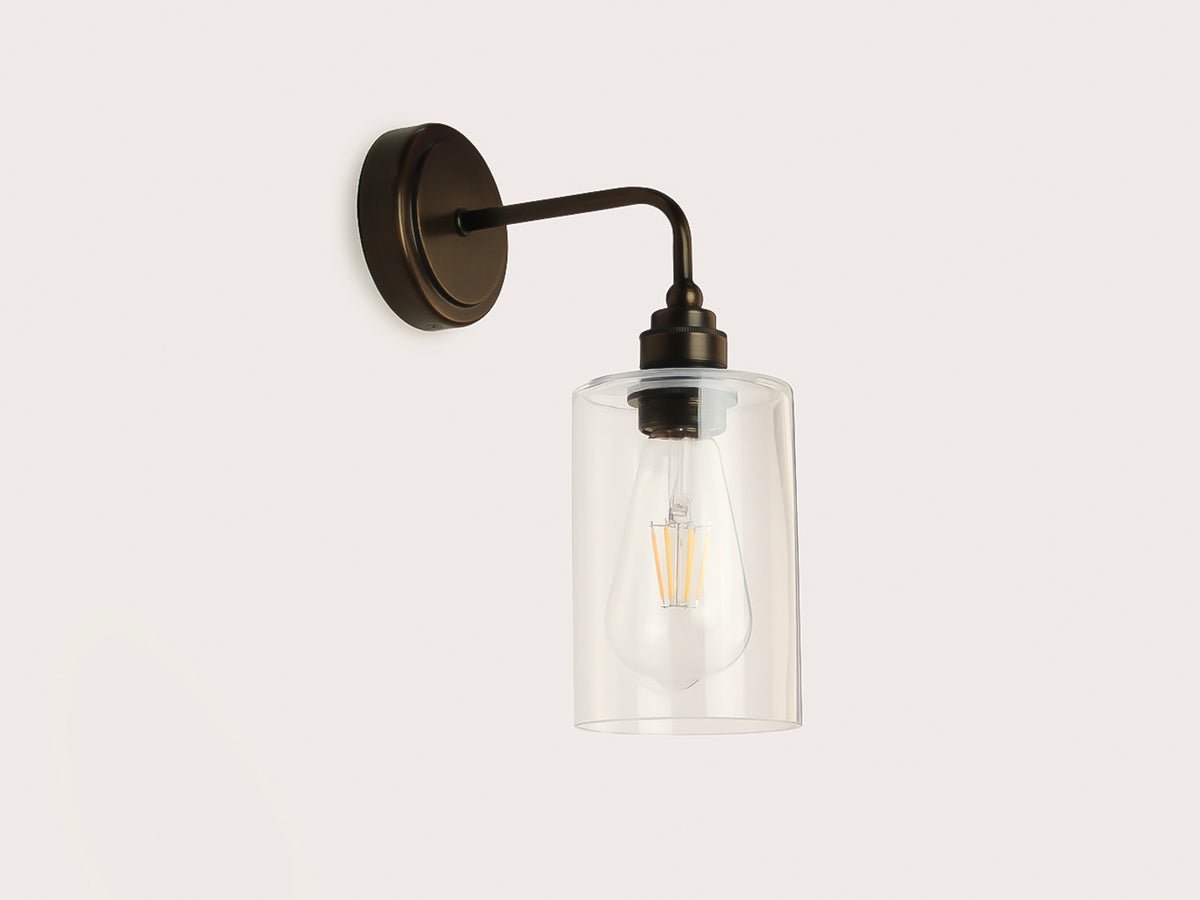 Arthur Short Arm Wall Light with Indie Small Glass Shade
