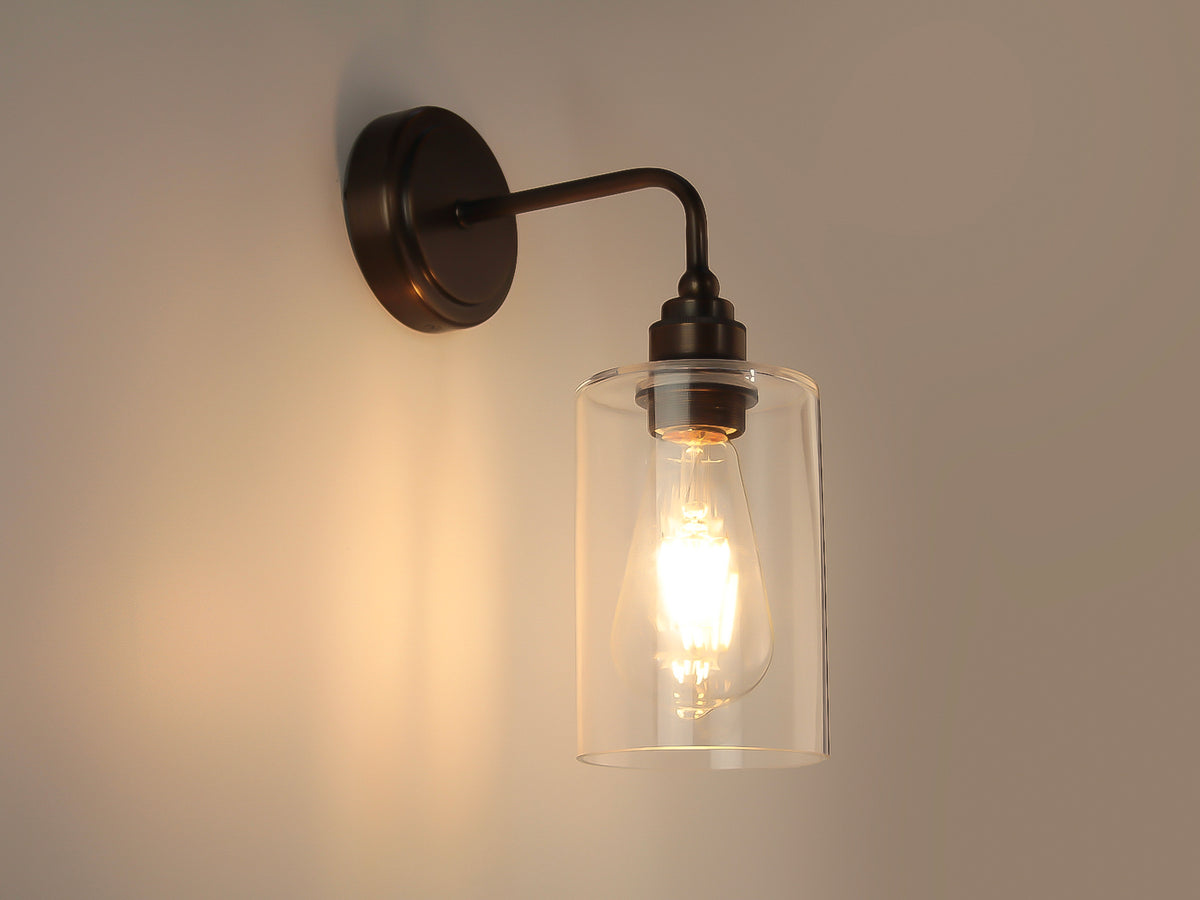 Arthur Short Arm Wall Light with Indie Small Glass Shade