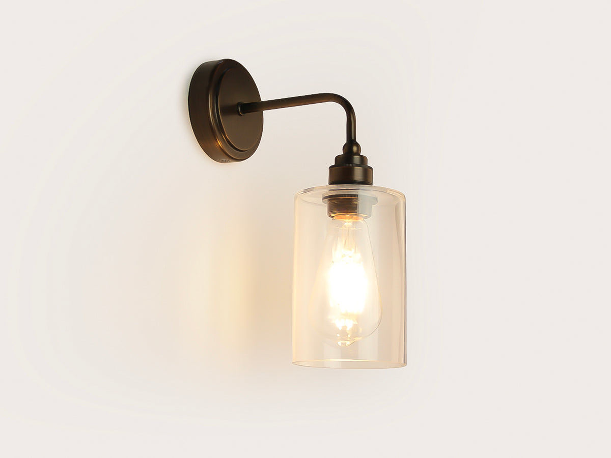 Arthur Short Arm Wall Light with Indie Small Glass Shade
