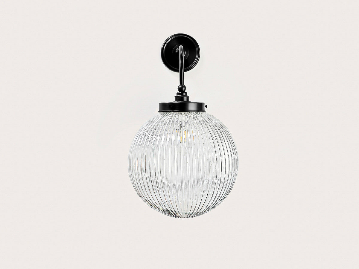 Arthur Long Arm Wall Light with 30cm Alfie Glass Shade