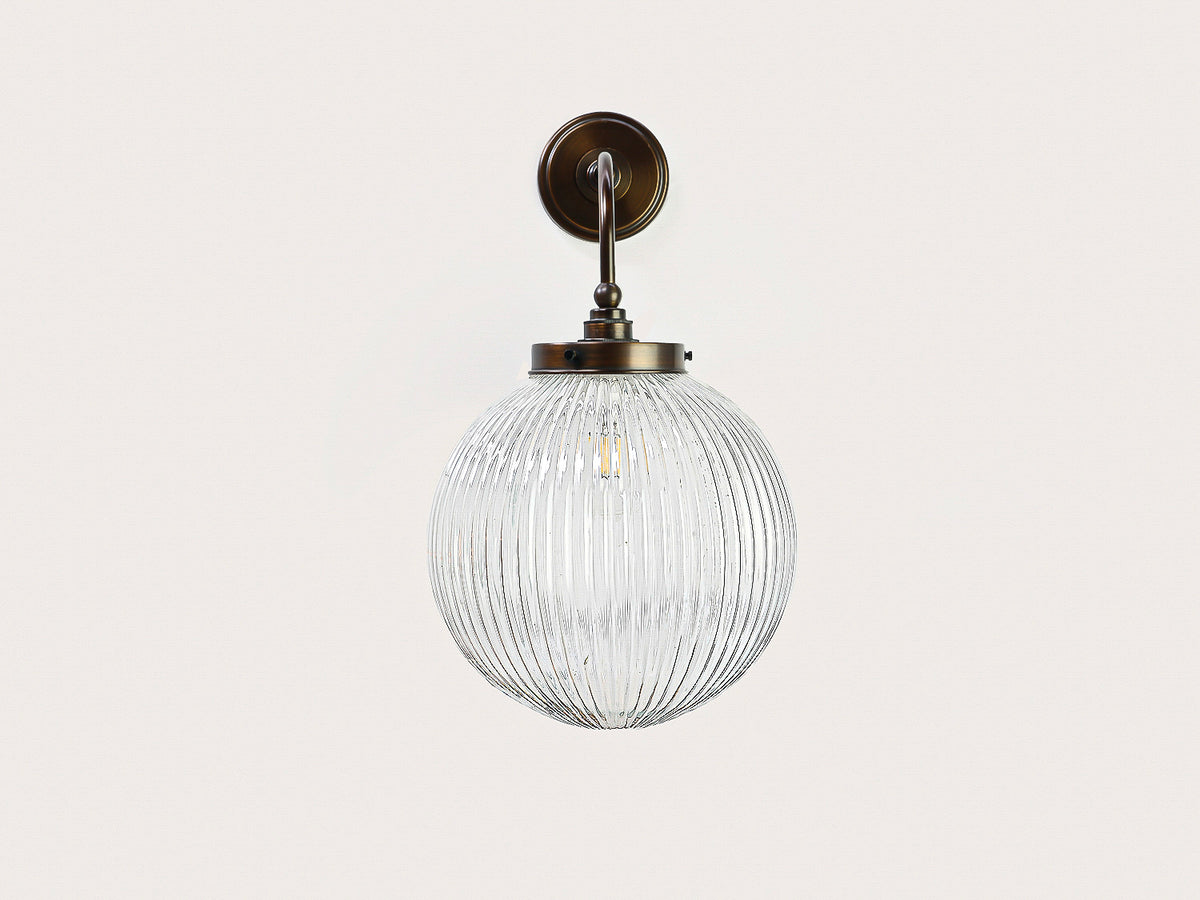 Arthur Long Arm Wall Light with 30cm Alfie Glass Shade