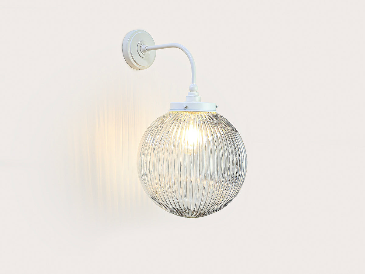 Arthur Long Arm Wall Light with 30cm Alfie Glass Shade