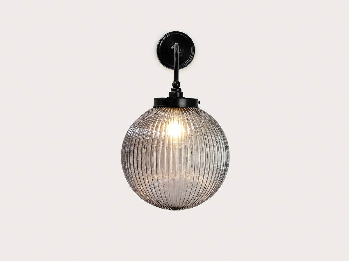 Arthur Long Arm Wall Light with 30cm Alfie Glass Shade