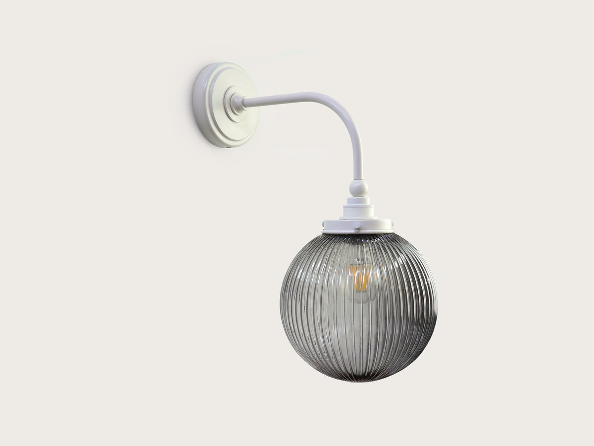 Arthur Long Arm Wall Light with 20cm Alfie Glass Shade