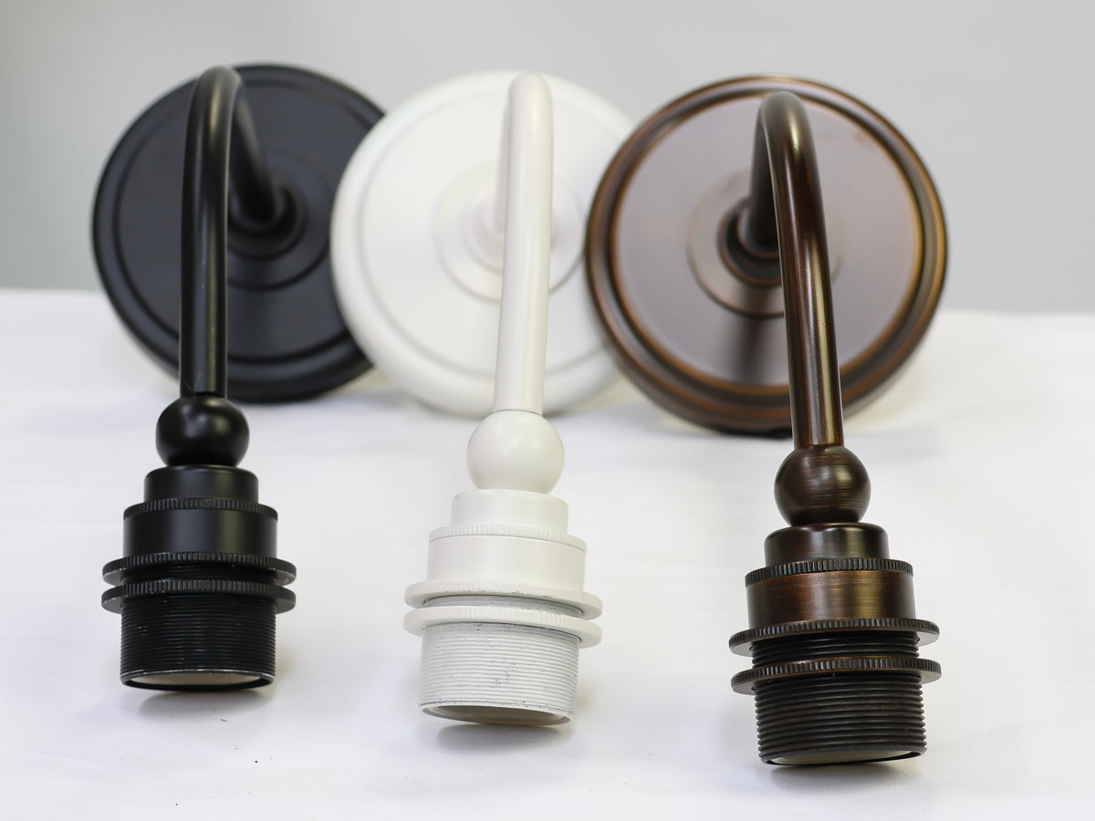 Arthur Long Arm Wall Light with 20cm Apothecary Round Glass Shade