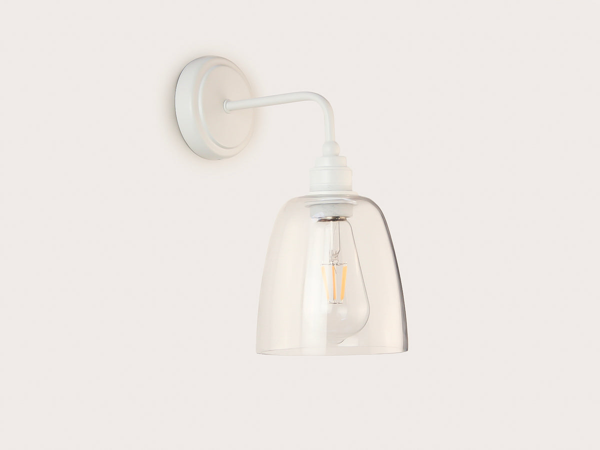 Arthur Short Arm Wall Light with 14cm Glass Cloche