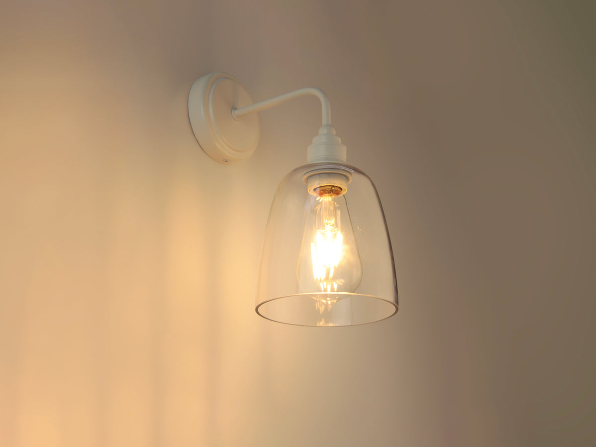 Arthur Short Arm Wall Light with 14cm Glass Cloche
