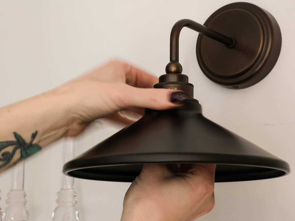 Arthur Short Arm Wall Light with 22cm Metal Shade