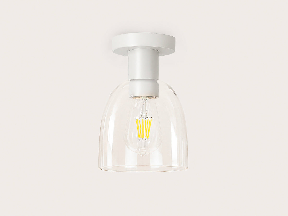 Fixed Fergus with 14cm Glass Cloche Shade