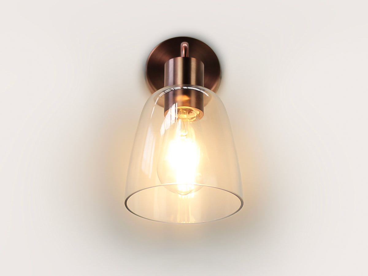 Fergus Wall Light with 14cm Glass Cloche