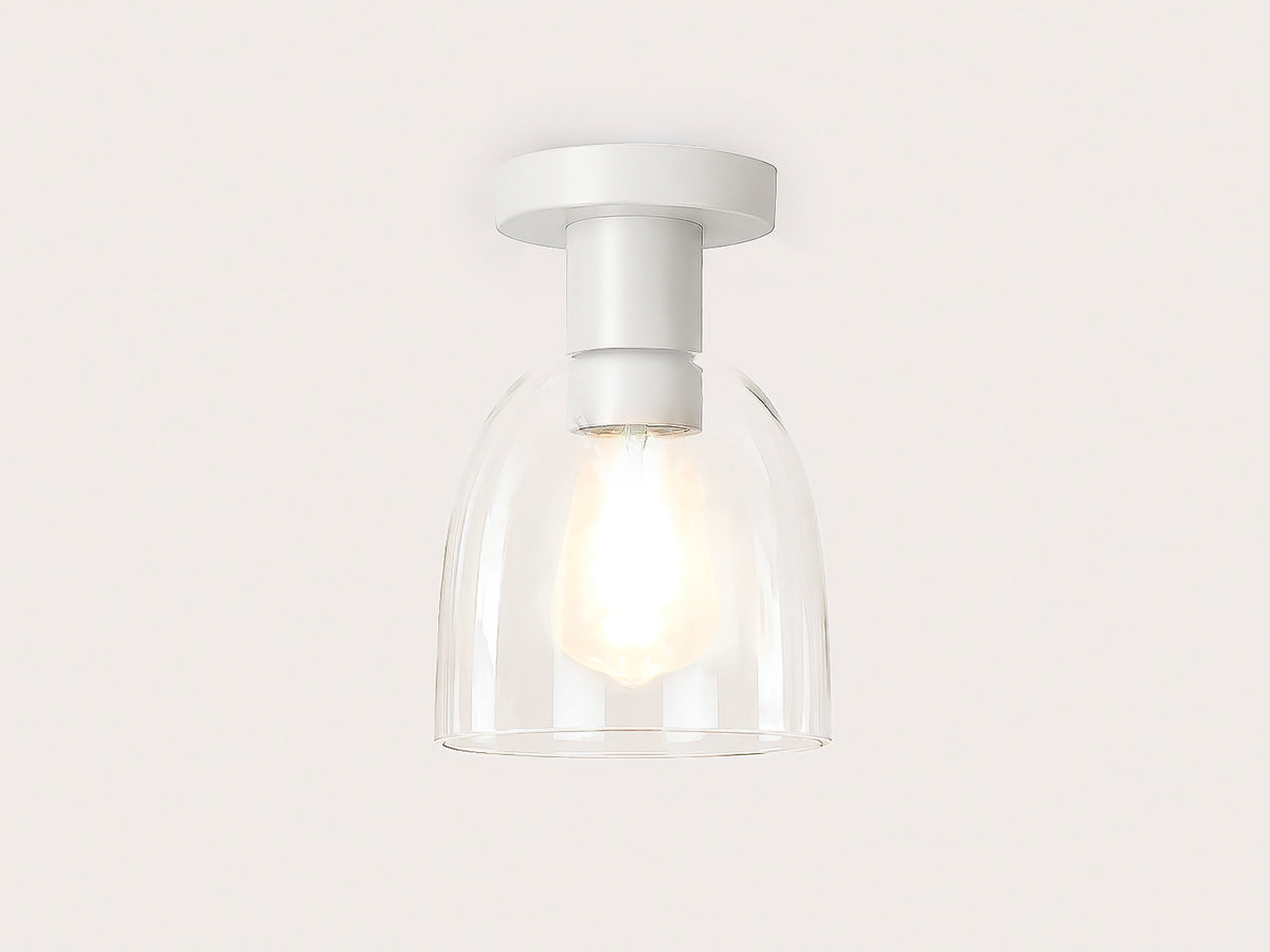 Fixed Fergus with 14cm Glass Cloche Shade