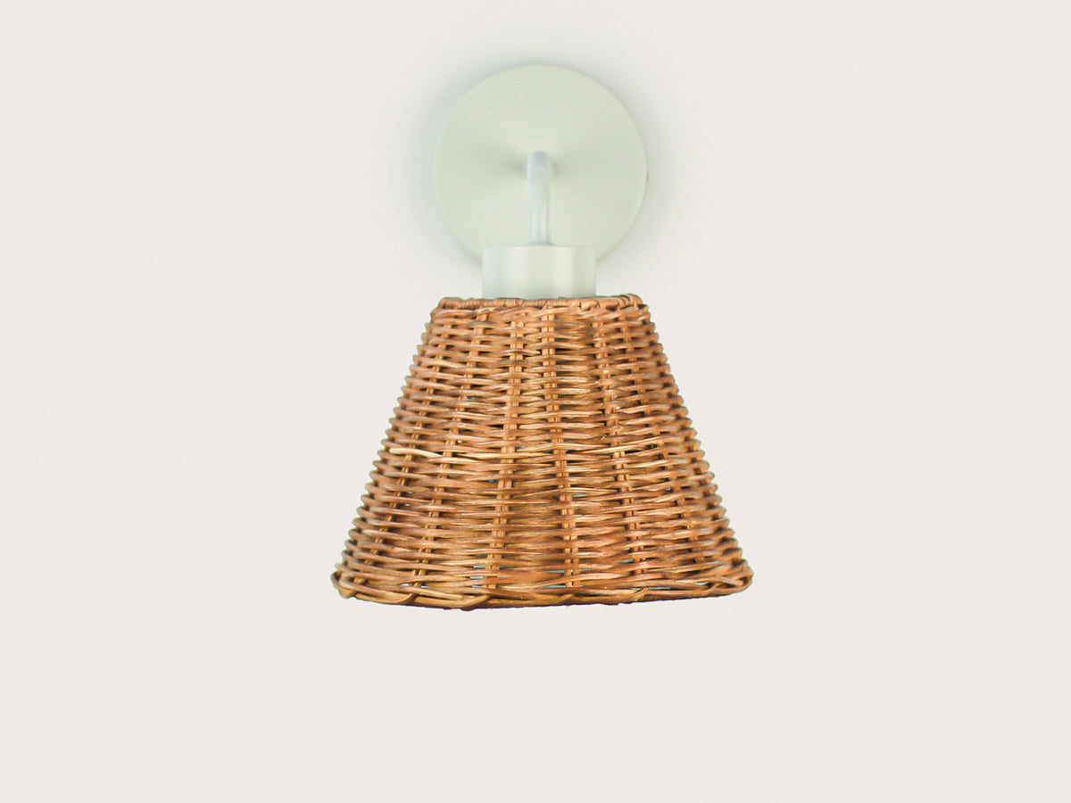 Fergus Wall Light with Petit Rattan Shade