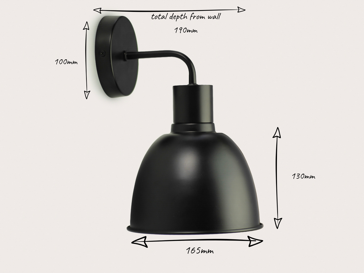 Fergus Wall Light with Metal Cloche