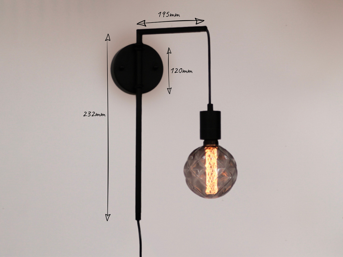 Frankie Bare Bulb Swing Arm Wall Light