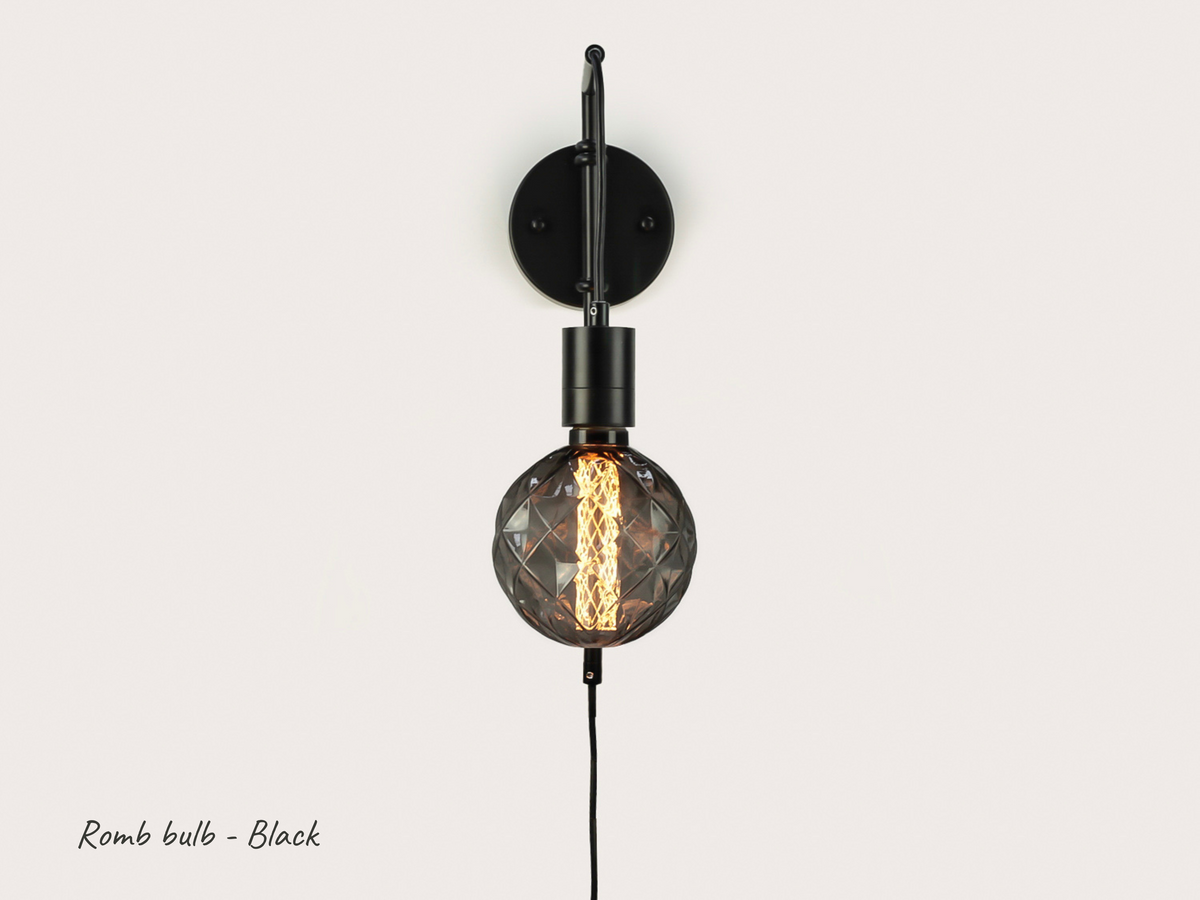 Frankie Bare Bulb Swing Arm Wall Light