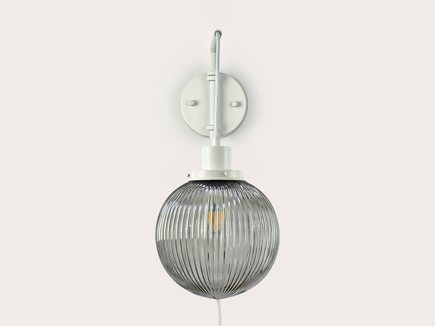 Frankie Swing Arm Wall Light with 20cm Alfie Glass Shade