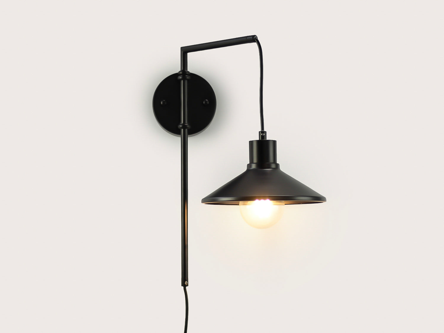 Frankie Swing Arm Wall Light with 22cm Metal Shade