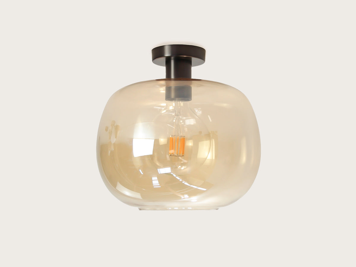 Fixed Fergus with Hikari Amber Glass Shade