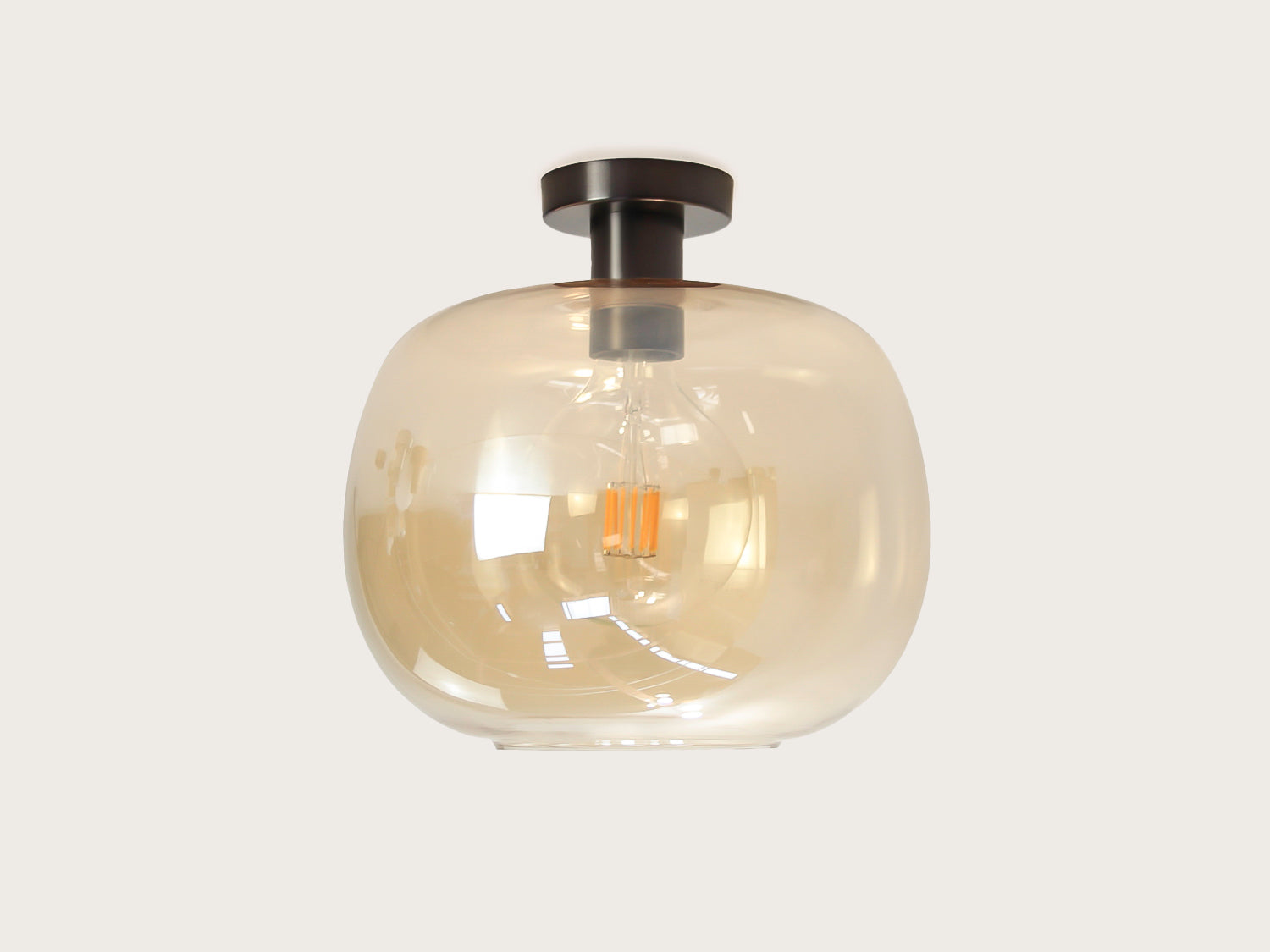 Fixed Fergus with Hikari Amber Glass Shade