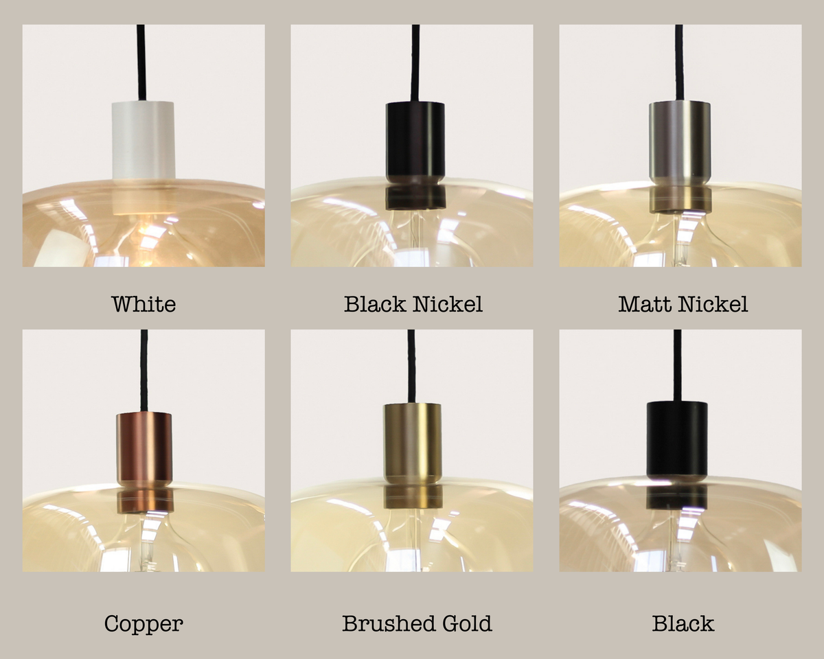 Hikari Amber Glass Fergus Pendant