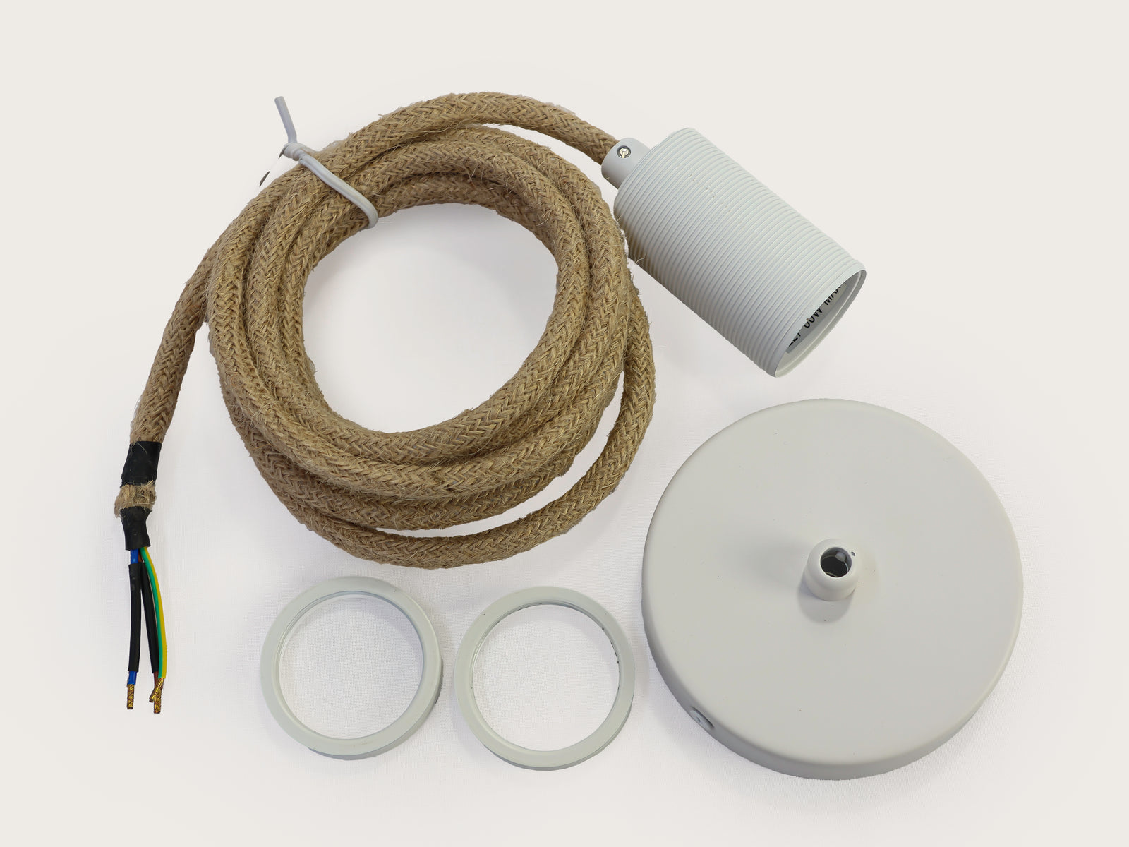 Jute Cord E27 Pendant Set
