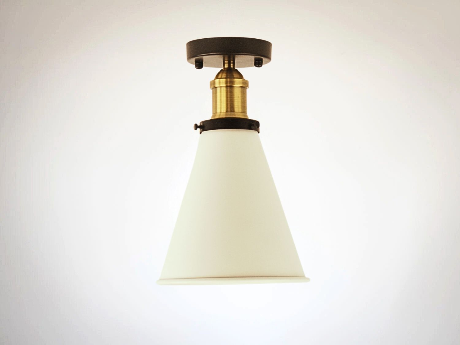 Mr Fix with White Metal Funnel Shade