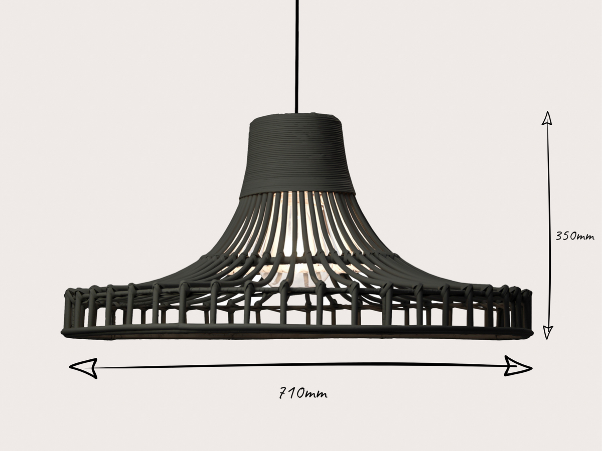 Coloured Rattan - 70cm Nuku Shade