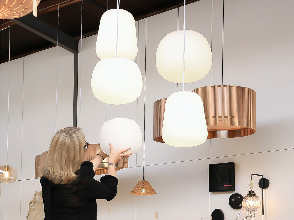 The Gang - Ollie Medium Opal Glass Pendant