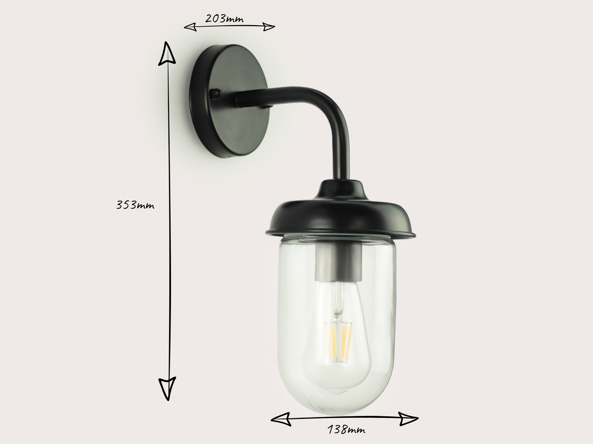 Piha Outdoor Light - Carbon - IP44 rated