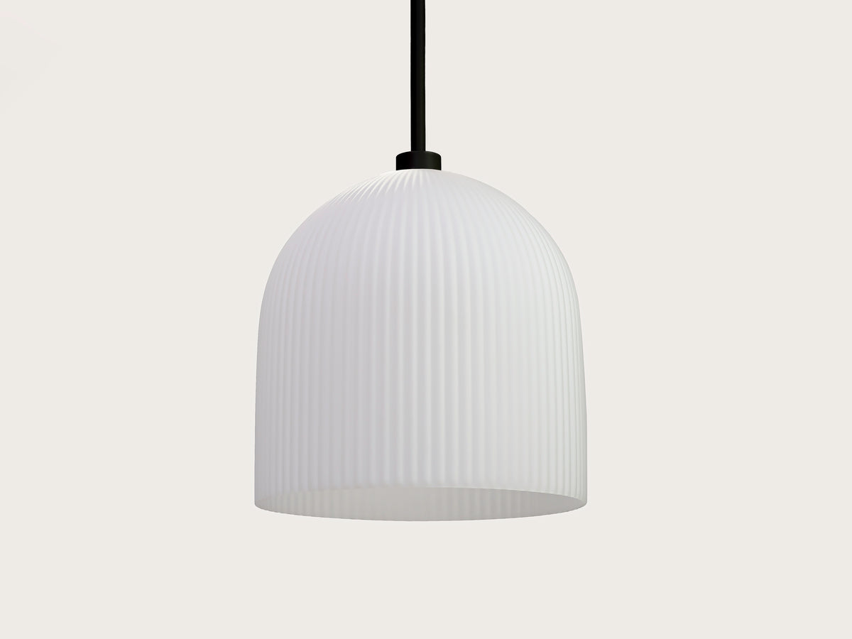 35cm Vienna Opal Glass Fergus Rodded Pendant