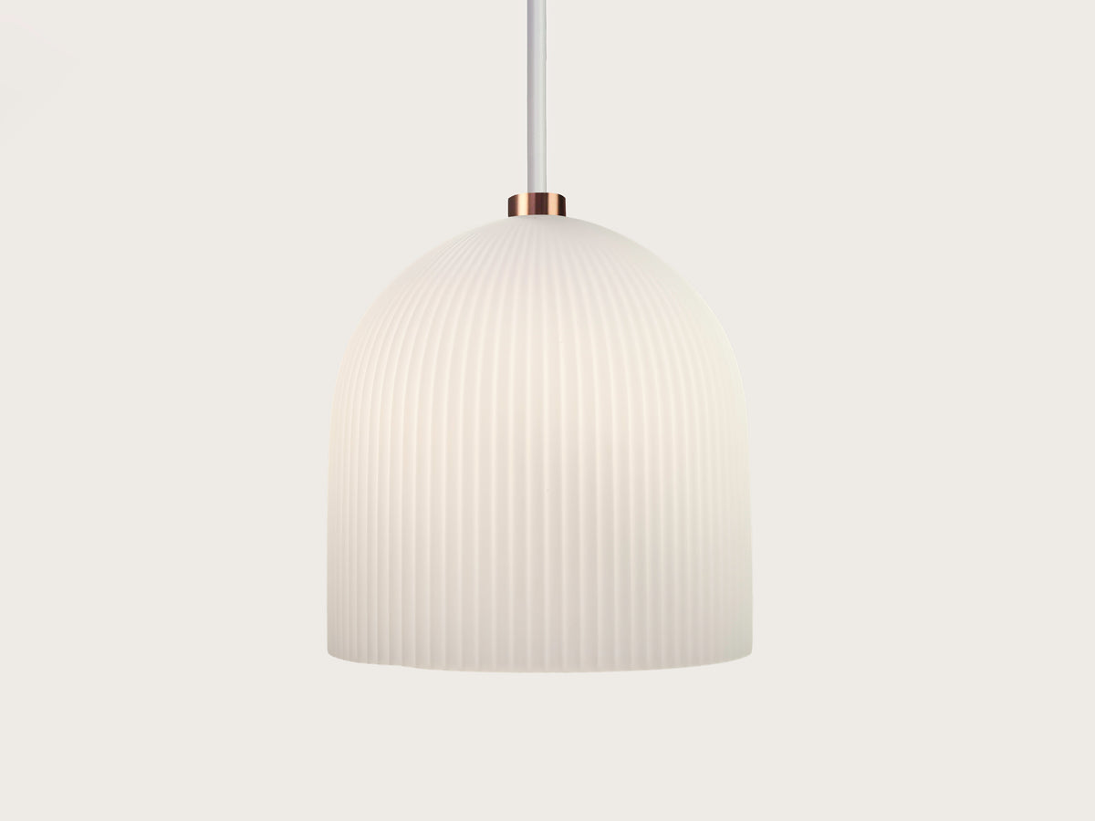 35cm Vienna Opal Glass Fergus Rodded Pendant